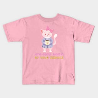 Purr-sonal Barista Coffee Cat Kids T-Shirt